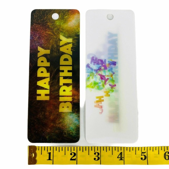 2 Bookmarks 3D Happy Birthday‎ Bookmarks Lenticular - Picture 5 of 6